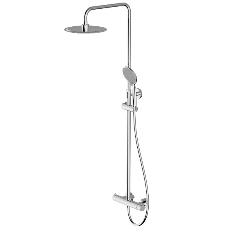 Teorema virštinkinė termostatinė dušo sistema, 25cm apvali dušo galva 2 Teorema virštinkinė termostatinė dušo sistema, 25cm apvali dušo galva 2