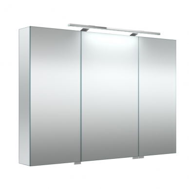 Kamė Grand veidrodinė spintelė su dvigubo veidrodžio durelėmis su LED apšvietimu (dydžių pasirinkimas) 6