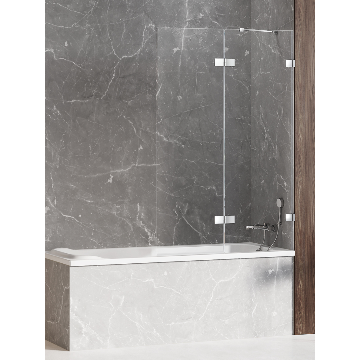 2 dalių vonios sienelė New Trendy AVEXA Chrome, 100x150 cm, pasirenkama pusė 2 dalių vonios sienelė New Trendy AVEXA Chrome, 100x150 cm, pasirenkama pusė