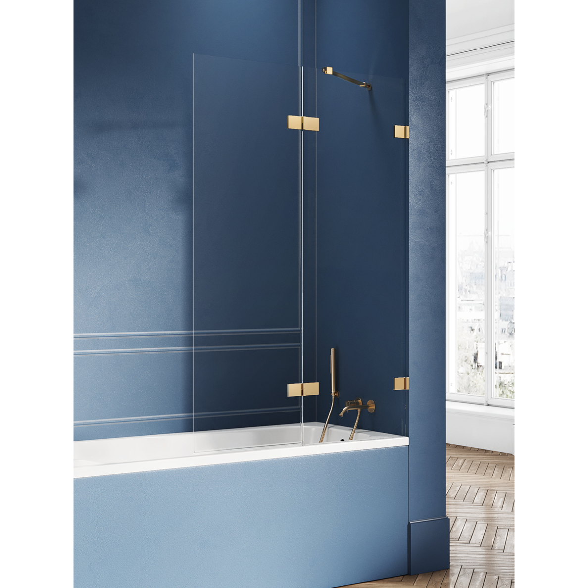 2 dalių vonios sienelė New Trendy AVEXA Gold BRUSHED, 100x150cm, pasirenkama pusė 2 dalių vonios sienelė New Trendy AVEXA Gold BRUSHED, 100x150cm, pasirenkama pusė