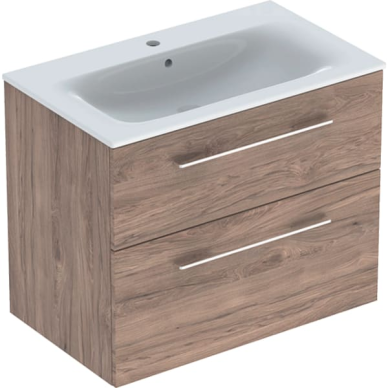Geberit Selnova Square plonos konstrukcijos baldinio praustuvo rinkinys su apatine spintele, dviejų stalčių, 80cm, spalvų pasirinkimas 7 Geberit Selnova Square plonos konstrukcijos baldinio praustuvo rinkinys su apatine spintele, dviejų stalčių, 80cm, spalvų pasirinkimas 7