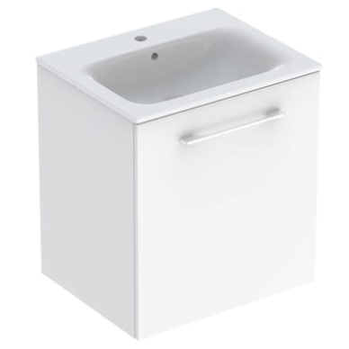 Geberit Selnova Square plonos konstrukcijos baldinis praustuvas, su apatine spintele, vienos durys, 60cm, pasirenkama spalva 5