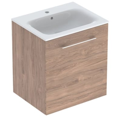 Geberit Selnova Square plonos konstrukcijos baldinis praustuvas, su apatine spintele, vienos durys, 60cm, pasirenkama spalva 8