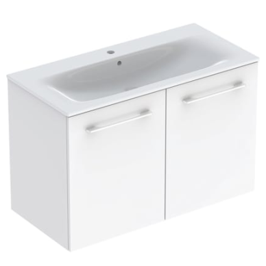 Geberit Selnova Square plonos konstrukcijos baldinio praustuvo rinkinys su apatine spintele, dviejų durų, 100cm, pasirenkama spalva 5