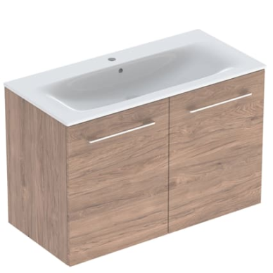 Geberit Selnova Square plonos konstrukcijos baldinio praustuvo rinkinys su apatine spintele, dviejų durų, 100cm, pasirenkama spalva 7 Geberit Selnova Square plonos konstrukcijos baldinio praustuvo rinkinys su apatine spintele, dviejų durų, 100cm, pasirenkama spalva 7
