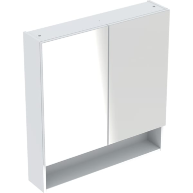 Geberit Selnova Square veidrodinė spintelė su dvejomis durelėmis ir dvejomis stiklinėmis lentynomis, 60x85cm, spalvų pasirinkimas 6 Geberit Selnova Square veidrodinė spintelė su dvejomis durelėmis ir dvejomis stiklinėmis lentynomis, 60x85cm, spalvų pasirinkimas 6