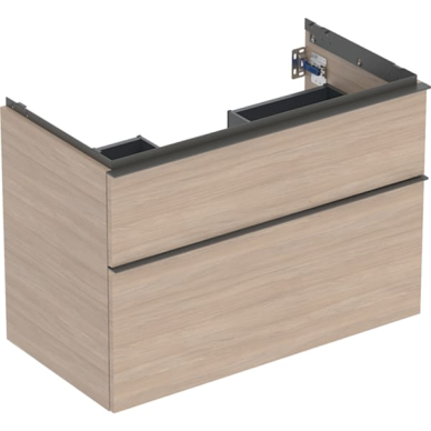 Geberit iCon spintelė praustuvui, su dviem stalčiais, 90cm, pasirenkama spalva 9