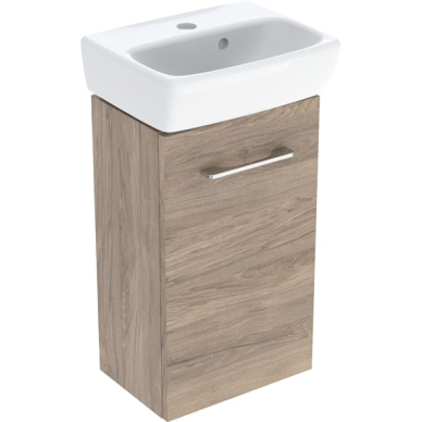 Geberit Selnova Square praustuvo mažiems vonios kambariams rinkinys su spintele, vienerių durų, 36cm, spalvų pasirinkimas 7