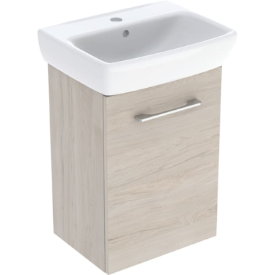 Geberit Selnova Square praustuvo mažiems vonios kambariams rinkinys su spintele, vienerių durų, 45cm, spalvų pasirinkimas 8 Geberit Selnova Square praustuvo mažiems vonios kambariams rinkinys su spintele, vienerių durų, 45cm, spalvų pasirinkimas 8