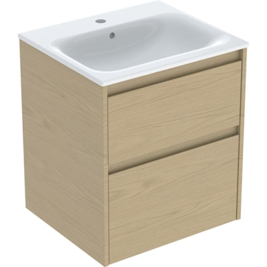 Geberit Selnova Square plonos konstrukcijos baldinio praustuvo rinkinys su apatine spintele, dviejų stalčių, 55cm, pasirenkama spalva 10 Geberit Selnova Square plonos konstrukcijos baldinio praustuvo rinkinys su apatine spintele, dviejų stalčių, 55cm, pasirenkama spalva 10