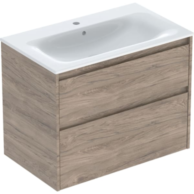 Geberit Selnova Square plonos konstrukcijos baldinio praustuvo rinkinys su apatine spintele, dviejų stalčių, 80cm, pasirenkama spalva 11 Geberit Selnova Square plonos konstrukcijos baldinio praustuvo rinkinys su apatine spintele, dviejų stalčių, 80cm, pasirenkama spalva 11