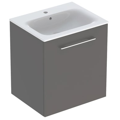 Geberit Selnova Square plonos konstrukcijos baldinis praustuvas, su apatine spintele, vienos durys, 60cm, pasirenkama spalva 6