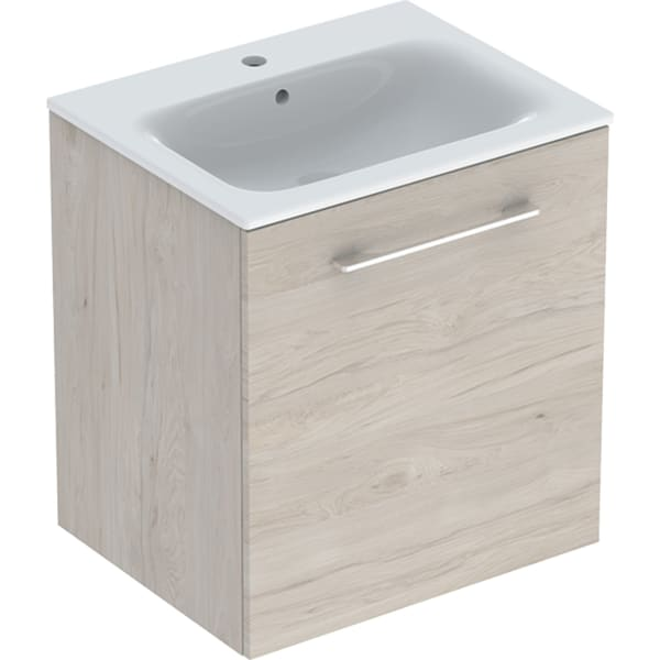 Geberit Selnova Square plonos konstrukcijos baldinis praustuvas, su apatine spintele, vienos durys, 60cm, pasirenkama spalva 7