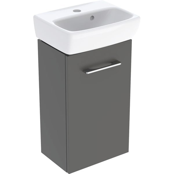 Geberit Selnova Square praustuvo mažiems vonios kambariams rinkinys su spintele, vienerių durų, 36cm, spalvų pasirinkimas 6 Geberit Selnova Square praustuvo mažiems vonios kambariams rinkinys su spintele, vienerių durų, 36cm, spalvų pasirinkimas 6