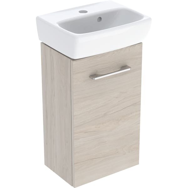 Geberit Selnova Square praustuvo mažiems vonios kambariams rinkinys su spintele, vienerių durų, 36cm, spalvų pasirinkimas 8 Geberit Selnova Square praustuvo mažiems vonios kambariams rinkinys su spintele, vienerių durų, 36cm, spalvų pasirinkimas 8