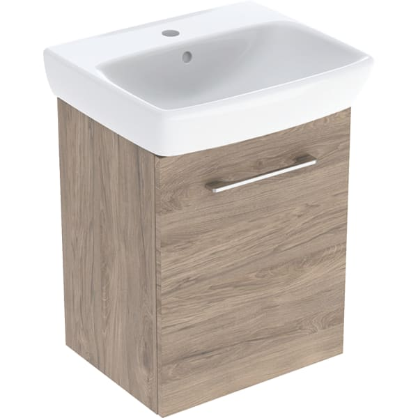 Geberit Selnova Square praustuvo mažiems vonios kambariams rinkinys su spintele, vienerių durų, 50cm, spalvų pasirinkimas 8 Geberit Selnova Square praustuvo mažiems vonios kambariams rinkinys su spintele, vienerių durų, 50cm, spalvų pasirinkimas 8