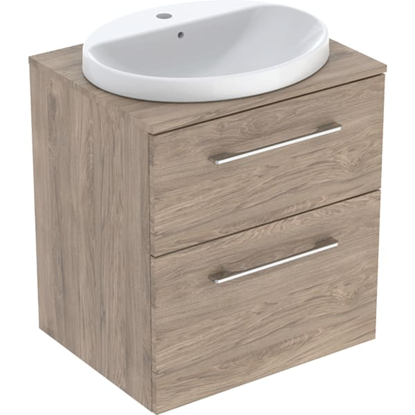 Geberit Selnova Square įleidžiamo praustuvo rinkinys su apatine spintele stalviršiu, dviejų stalčių, 59cm, spalvų pasirinkimas 9 Geberit Selnova Square įleidžiamo praustuvo rinkinys su apatine spintele stalviršiu, dviejų stalčių, 59cm, spalvų pasirinkimas 9