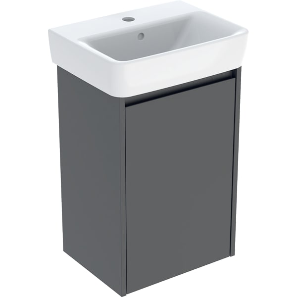 Geberit Selnova Square praustuvo mažoms patalpoms rinkinys su spintele, vienerių durų, 45cm, pasirenkama spalva 7 Geberit Selnova Square praustuvo mažoms patalpoms rinkinys su spintele, vienerių durų, 45cm, pasirenkama spalva 7