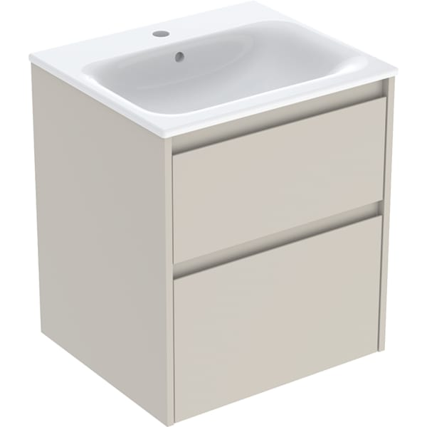 Geberit Selnova Square plonos konstrukcijos baldinio praustuvo rinkinys su apatine spintele, dviejų stalčių, 55cm, pasirenkama spalva 8 Geberit Selnova Square plonos konstrukcijos baldinio praustuvo rinkinys su apatine spintele, dviejų stalčių, 55cm, pasirenkama spalva 8