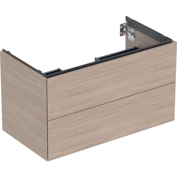 Geberit ONE spintelė praustuvui, su dviem stalčiais, 90cm plotis, spalvų pasirinkimas 9