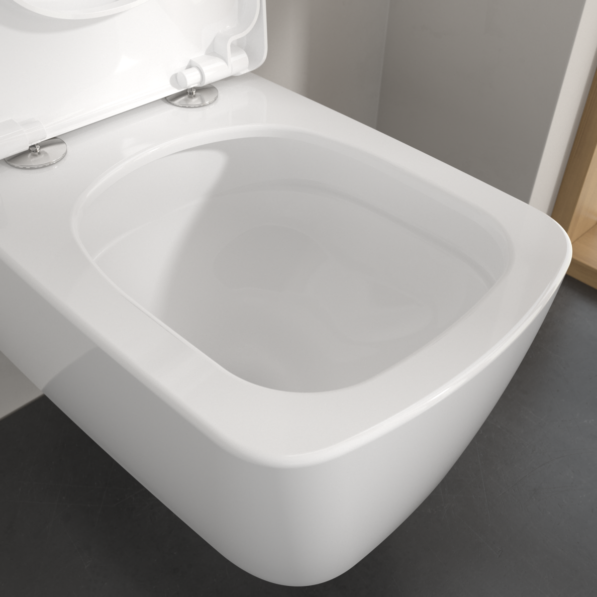 Komplektas Villeroy&Boch WC Subway 3.0 Twist-Flush su dangčiu, kvadratinis 4 Komplektas Villeroy&Boch WC Subway 3.0 Twist-Flush su dangčiu, kvadratinis 4