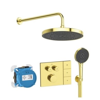 Ideal Standard CERATHERM NAVIGO SOLOS potinkinė termostatinė sistema su 300 mm lietaus galva 12