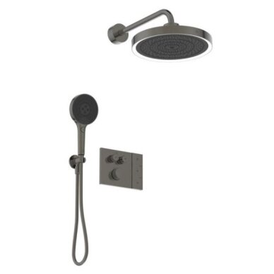 Ideal Standard CERATHERM NAVIGO SOLOS potinkinė termostatinė sistema, dušo galva su apšvietimu, 330mm 20