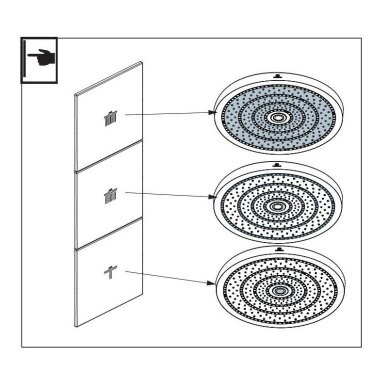 Ideal Standard CERATHERM NAVIGO SOLOS potinkinė termostatinė sistema, dušo galva su apšvietimu, 330mm 23