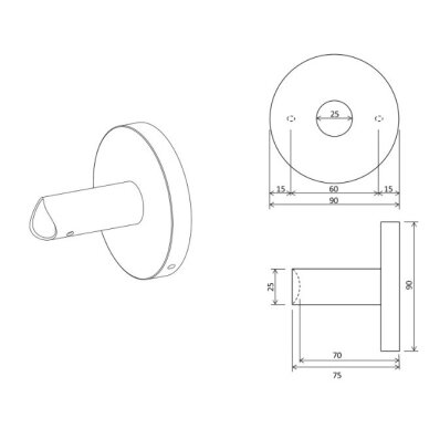 Matinės aukso spalvos adapteris Sapho ER150 1