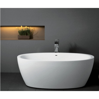 Akmens masės vonia Balteco SENZO 179x90, RAL spalvos šonai Akmens masės vonia Balteco SENZO 179x90, RAL spalvos šonai