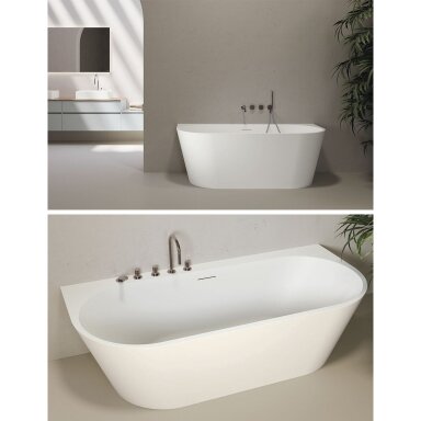 Akrilinė vonia Maracaibo Wall 170x80, White Matt Akrilinė vonia Maracaibo Wall 170x80, White Matt