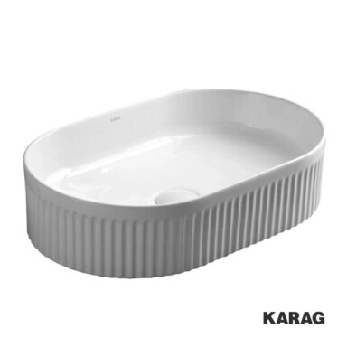 Ant stalviršio pastatomas praustuvas Karag 50 x 32 cm