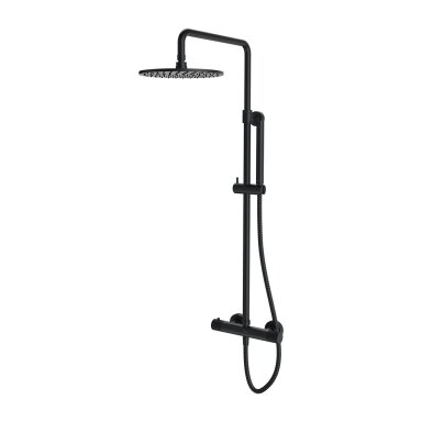 Antracito spalvos termostatinė dušo sistema Omnires Contour CT8044AT