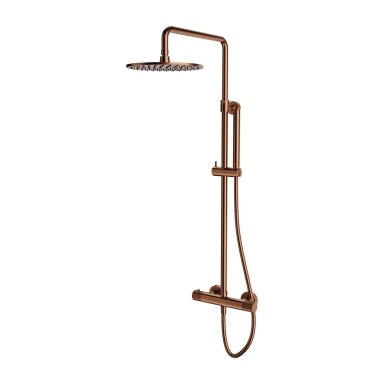 Braižyto vario spalvos termostatinė dušo sistema Omnires Contour CT8044CPB Braižyto vario spalvos termostatinė dušo sistema Omnires Contour CT8044CPB