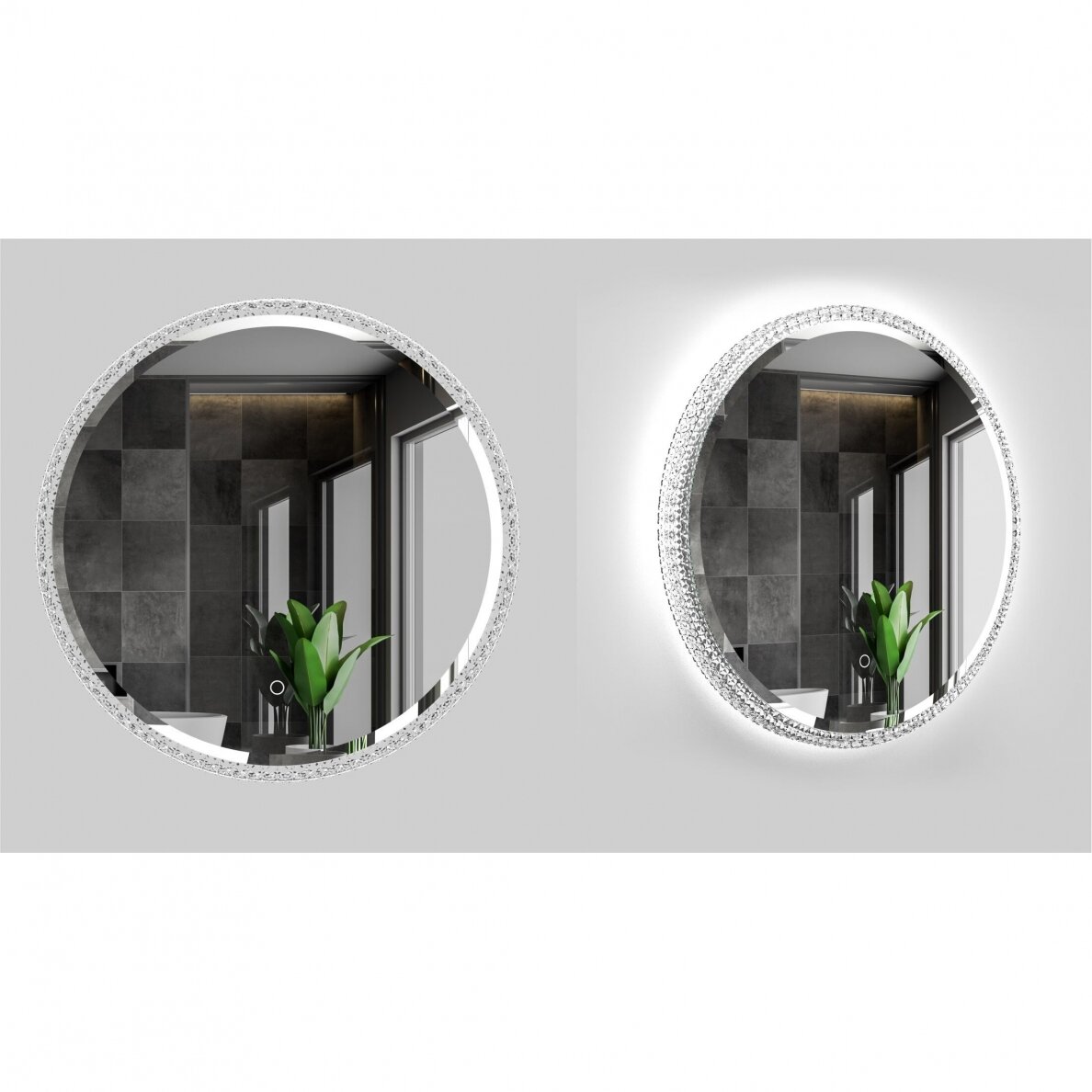 Apvalus veidrodis su LED apšvietimu RIO 60 cm 4 Apvalus veidrodis su LED apšvietimu RIO 60 cm 4