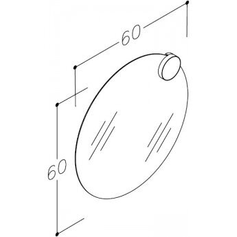 Apvalus veidrodis su šviestuvu RB ECO ROUND 1 SOLAR, 60 cm 1