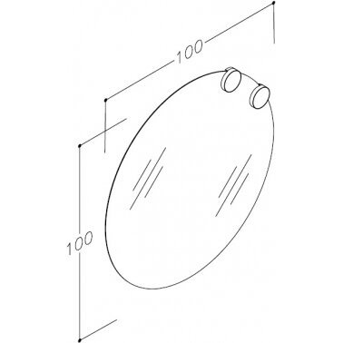 Apvalus veidrodis su dviem šviestuvais RB ECO ROUND 2 SOLAR, 100 cm 1 Apvalus veidrodis su dviem šviestuvais RB ECO ROUND 2 SOLAR, 100 cm 1