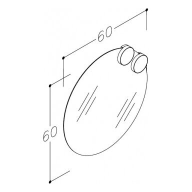 Apvalus veidrodis su dviem šviestuvais RB ECO ROUND 2 SOLAR, 60 cm Apvalus veidrodis su dviem šviestuvais RB ECO ROUND 2 SOLAR, 60 cm