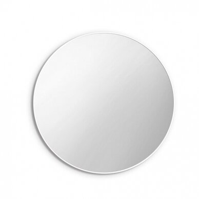 Apvalus veidrodis Ruke Scandinavia Delicate 75 cm siaurame baltame rėmelyje 1