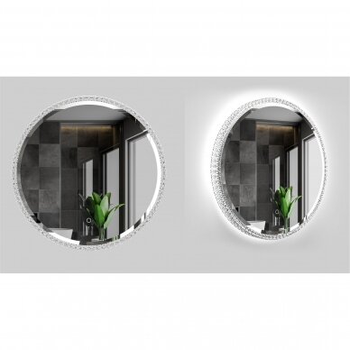 Apvalus veidrodis su LED apšvietimu RIO 60 cm 4 Apvalus veidrodis su LED apšvietimu RIO 60 cm 4