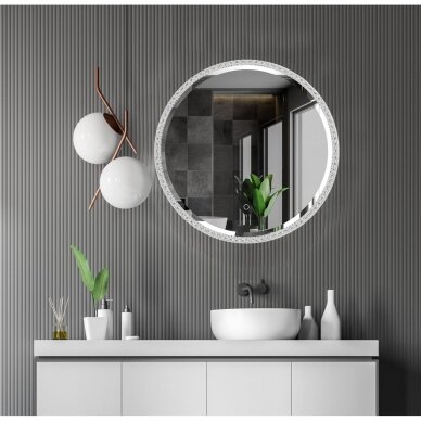 Apvalus veidrodis su LED apšvietimu RIO 60 cm Apvalus veidrodis su LED apšvietimu RIO 60 cm