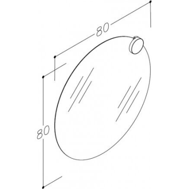 Apvalus veidrodis su šviestuvu RB ECO ROUND 1 SOLAR, 80 cm 1