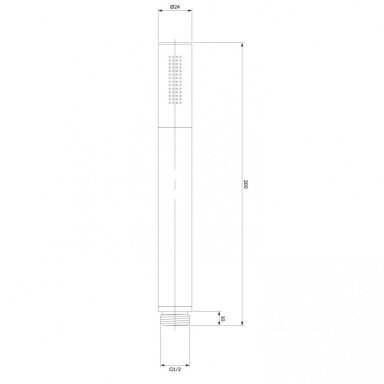 Aukso spalvos dušo galvutė Omnires MICROPHONE