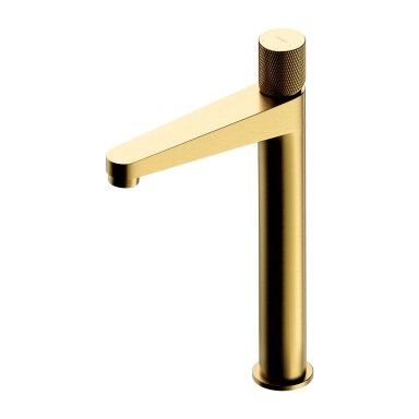 Aukštas braižyto aukso spalvos maišytuvas praustuvui Omnires Contour CT8012GLB Aukštas braižyto aukso spalvos maišytuvas praustuvui Omnires Contour CT8012GLB