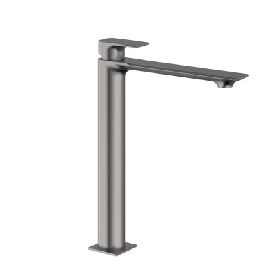 Aukštas brushed nickel spalvos praustuvo maišytuvas Teorema SLOPE su dugno vožtuvu Aukštas brushed nickel spalvos praustuvo maišytuvas Teorema SLOPE su dugno vožtuvu