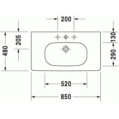 Baldinis praustuvas Duravit D-Code 85cm Baldinis praustuvas Duravit D-Code 85cm