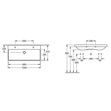 Baldinis praustuvas Villeroy&Boch Avento 100x47