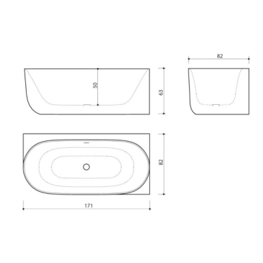 Balteco Marin W XONYX kampinė akmens masės vonia 171 cm, balta matinė, (R/L) Balteco Marin W XONYX kampinė akmens masės vonia 171 cm, balta matinė, (R/L)