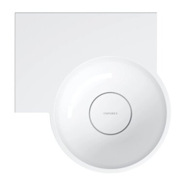 Baltos blizgios spalvos pakabinamas/pastatomas ant stalviršio praustuvas Omnires OVO M+ 33 x 34 cm (kairė) Baltos blizgios spalvos pakabinamas/pastatomas ant stalviršio praustuvas Omnires OVO M+ 33 x 34 cm (kairė)