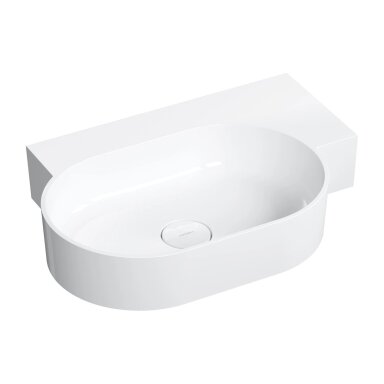 Baltos blizgios spalvos pakabinamas/pastatomas ant stalviršio praustuvas Omnires OVO M+ 55 x 36 cm (dešinė) Baltos blizgios spalvos pakabinamas/pastatomas ant stalviršio praustuvas Omnires OVO M+ 55 x 36 cm (dešinė)